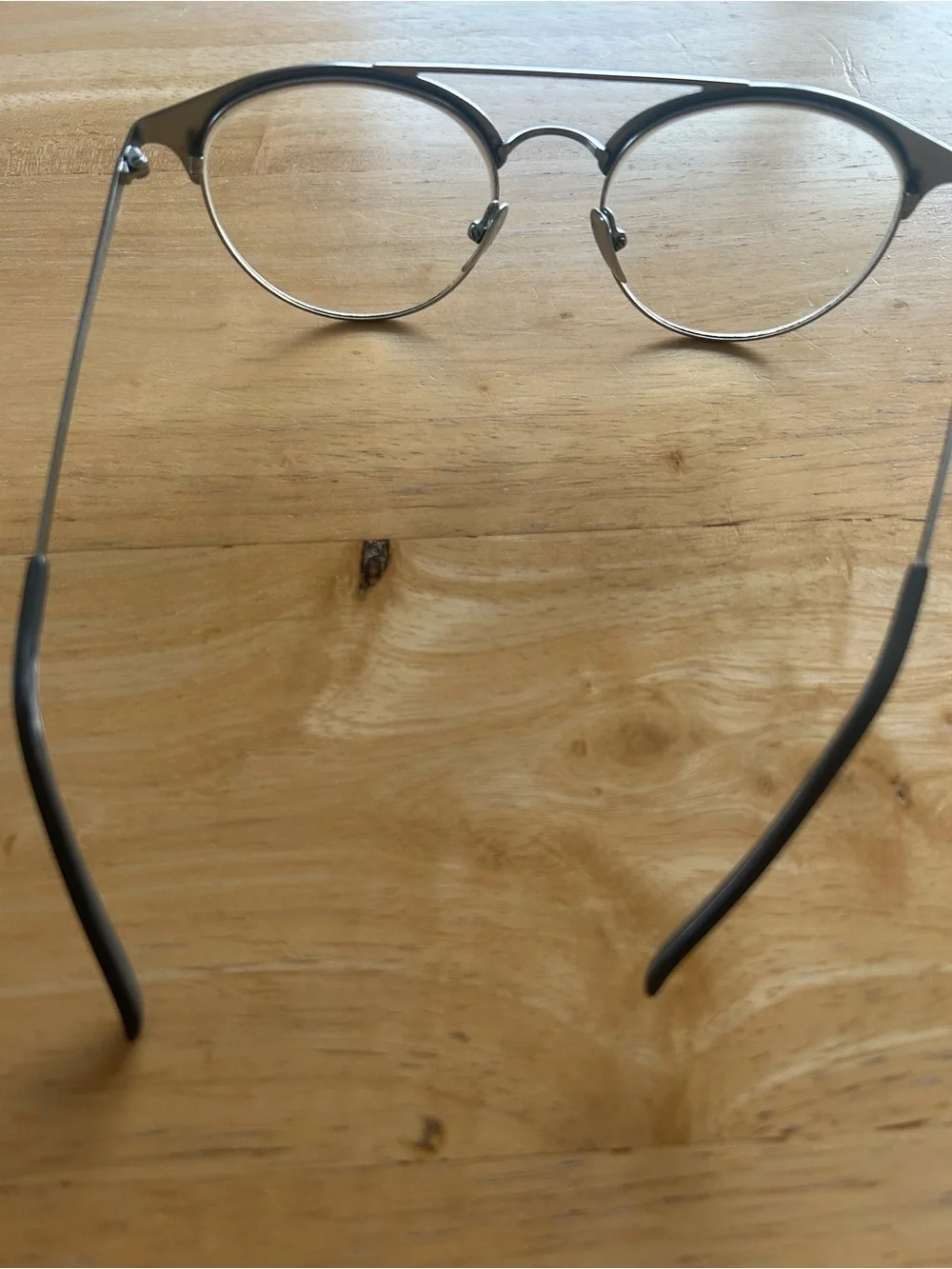Diff Eyewear Matte Gunmetal Browline Glasses with Black Case